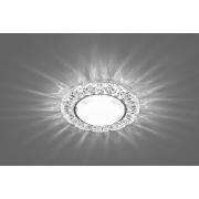 Светильник встраиваемый с белой LED подсветкой Feron CD879 потолочный GX53 без лампы прозрачный