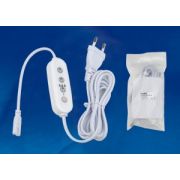 Uniel таймер с вилкой и разъемом L,N для фитосвет-ков 220V 150W, провод 2м UST-E32 WHITE 2M