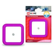 Ночник СД NLE 03-SP-DS КВАДРАТ розовый с датчиком освещения 230В IN HOME