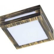 Ecola 3082W св-к матов.квадр.металл.черн.бронза IP65 1*GX53 136х136х55 FN53SSECH