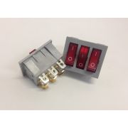 Переключатель клавишный тройной 16А 250В