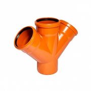 Крестовина д/наруж.канализ.(оранж.) 110/110/110*45гр.
