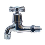 Кран пластиковый водоразборный хром 20612