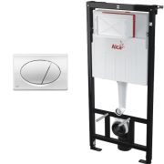 СИСТЕМА ИНСТАЛ. ПОДВЕС. УНИТАЗА С МЕТ.РАМОЙ SADROMODUL AM101/1120 3 В 1 КНОПКА M71 ХРОМ ALCAPLAST