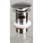 Донный клапан CLICK-CLACK с большой кнопкой,с переливом chrom TERMA 10108