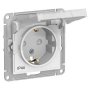AtlasDesign Розетка 1-м Aqua 16А IP44 с ЗК, шторки с крышкой белый ATN440146