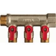 Коллектор с 3-мя шар.кран.на 3/4*1/2