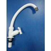 Смеситель LEDEM моно пластик.белый.крест L20601