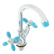 Смеситель для раковины с гайкой синий ACCONA 9482M