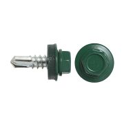 Саморез кровельный зеленый мох 4,8х76, сверло/шайба