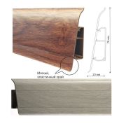 Плинтус № 270 дуб светло-серый 76 мм Royal