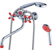 Смеситель для ванны Cron CN22127-6 Хром Красный