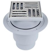 ТРАП АНИ ВЕРТИКАЛЬНЫЙ ВЫПУСК 110 НЕРЖАВЕЮЩАЯ СТАЛЬ 15*15 РЕГУЛИРУЕМЫЙ TQ1712 (СУХОЙ ЗАТВОР)